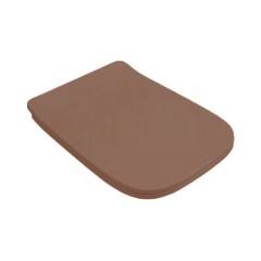 Сиденье с крышкой Artceram A16 с плавным опусканием цвет Brown tortora/хром ASA001 40 71