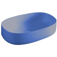 Раковина Artceram Cognac Quadro накладная без отверстий цвет Blue sapphire COL003 16 00