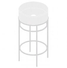 Консоль Artceram Fuori Scala металлическая для круглой раковины цвет белый матовый ACA058 05