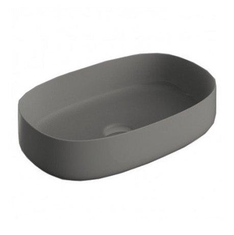 Раковина Artceram Cognac Quadro накладная без отверстий цвет Grigio Oliva COL003 15 00