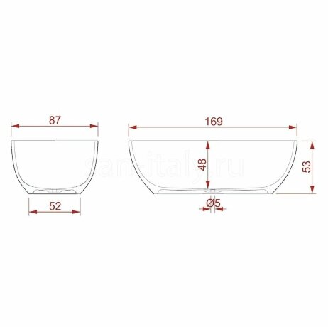 Ванна Artceram File 2.0 отдельностоящая цвет белый матовый FLW001 05