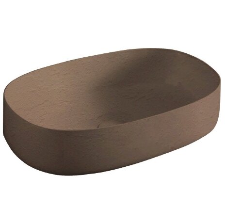 Раковина Artceram Cognac Quadro накладная без отверстий цвет Ombra bruciata COL003 19 00