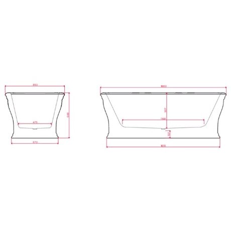 Ванна Artceram Civitas отдельностоящая цвет серый CIW001 34 00