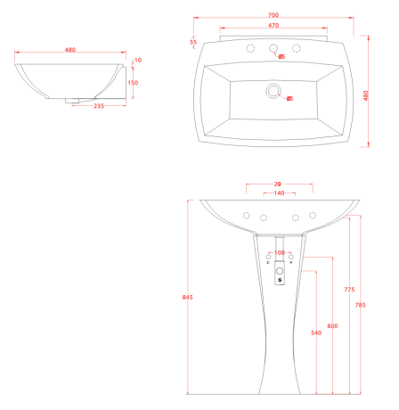 Раковина Artceram Jazz подвесная с одним отверстием цвет белый JZL004 01 00