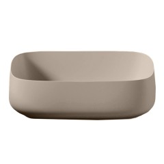 Раковина Artceram Cognac Quadro накладная без отверстий цвет Brown matera COL009 41 00