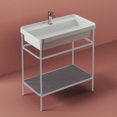 Консоль Artceram Fuori Scala металлическая для прямоугольной раковины цвет белый матовый ACA056 05