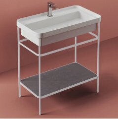 Консоль Artceram Fuori Scala металлическая для прямоугольной раковины цвет белый матовый ACA057 05