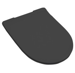 Сиденье с крышкой Artceram File 2.0 с плавным опусканием цвет черный /хром FLA014 03