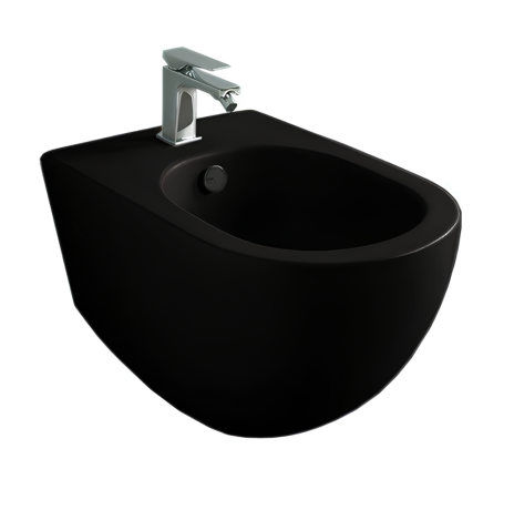Биде Artceram File 2.0 подвесной с одним отверстием saniglaze цвет черный матовый FLB003 17 00