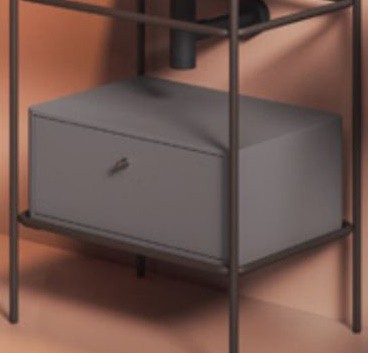 Ящик выдвижной деревянный Artceram Fuori Scala для металлической консоли цвет musk ACM039 58