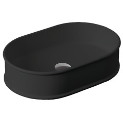 Раковина Artceram Atelier накладная без отверстий цвет черный матовый ATL002 17 00