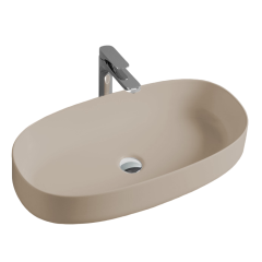 Раковина Artceram Cognac Quadro накладная без отверстий цвет Brown matera COL005 41 00