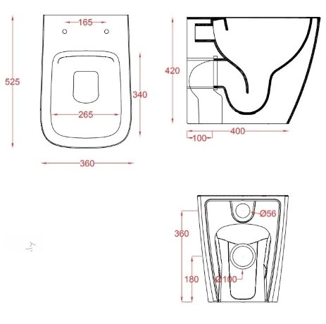 Унитаз Artceram A16 приставной безободковый цвет белый ASV004 01 00