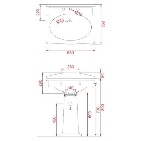 Пьедестал Artceram Hermitage для раковины цвет белый HEC002 01 00