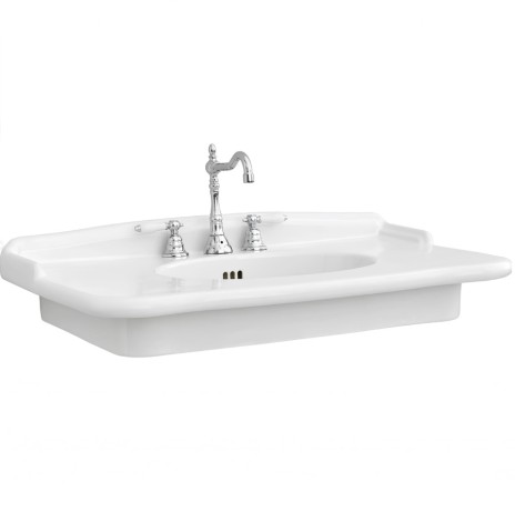 Раковина Artceram Hermitage под консоль с одним отверстием цвет белый HEL005 01 00