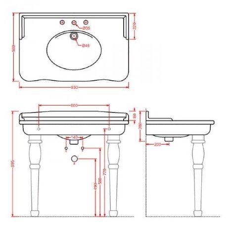 Раковина Artceram Hermitage под консоль с одним отверстием цвет белый HEL005 01 00