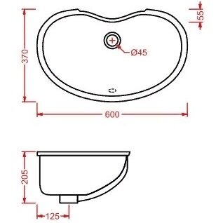 Раковина Artceram Idea встраиваемая снизу без отверстий цвет белый IDL001 01 00