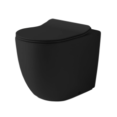 Унитаз Artceram File 2.0 напольный приставной к стене безободковый слив универсальный saniglaze турбо смыв the.reel цвет черный матовый FLV007 17 00