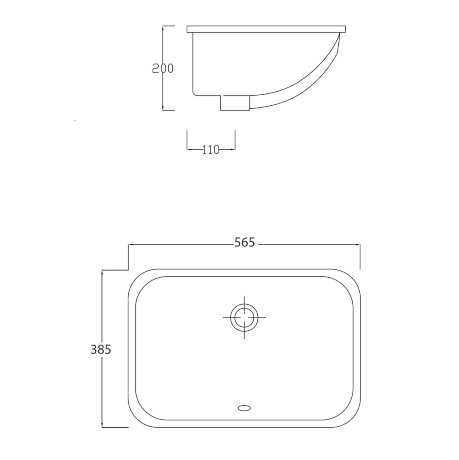 Раковина Artceram Nettuno встраиваемая снизу без отверстий цвет белый NTL001 01 00