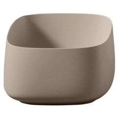 Раковина Artceram Cognac Quadro накладная без отверстий цвет Brown matera COL006 41 00
