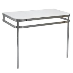 Консоль, Artceram, Azuley напольная/пристенная цвет белый/хром AZA003 71 01