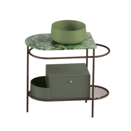 Ящик выдвижной Artceram Flair 3.0 с боковой секцией для металлической консоли цвет musk ACM037 58