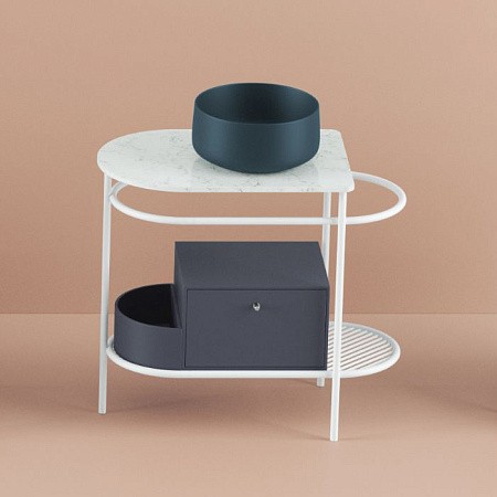 Ящик выдвижной Artceram Flair 3.0 с боковой секцией для металлической консоли цвет peacock ACM037 57