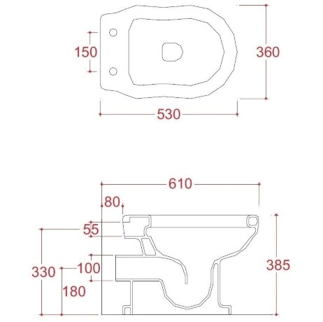 Унитаз Artceram приставной со сливом в стену цвет белый HEV003 01 00