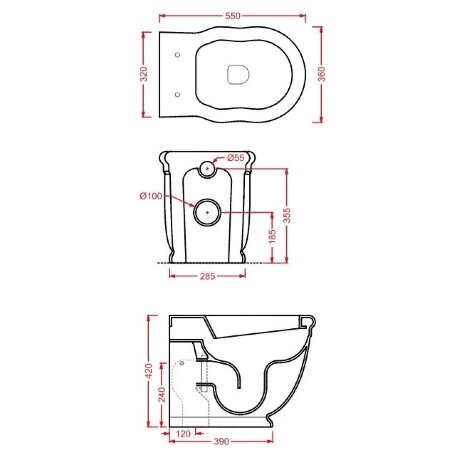 Унитаз Artceram Hermitage приставной цвет белый HEV005 01 00