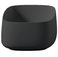 Раковина Artceram Cognac Quadro накладная без отверстий цвет Black матовый COL006 17 00