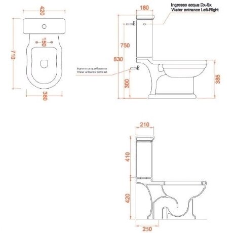 Унитаз Artceram Hermitage напольный цвет белый HEV008 01 00