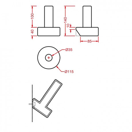 Бумагодержатель Artceram Postit подвесной цвет белый PSC001 01 74