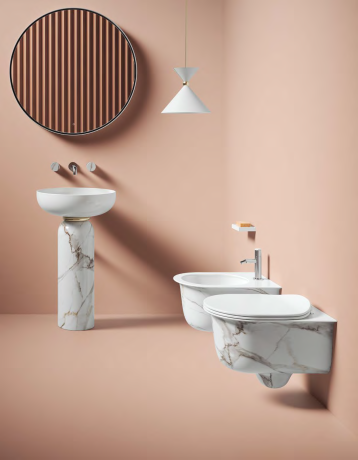 Унитаз Artceram CHIC подвесной безободковый цвет calacatta CHV001 94 00