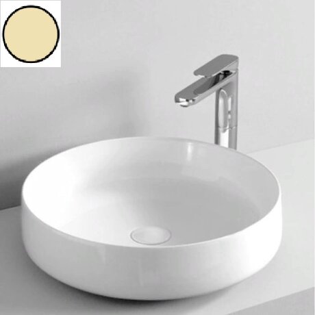 Раковина Artceram Cognac Quadro накладная без отверстий цвет Zync yellow COL002 12 00