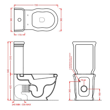 Бачок Artceram Hermitage для моноблока цвет белый HEC009 01 00