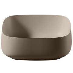 Раковина Artceram Cognac Quadro накладная без отверстий цвет Brown matera COL007 41 00
