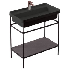 Консоль Artceram Fuori Scala для прямоугольной раковины 800 мм цвет матовый черный ACA057 17