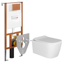 Комплект Artceram A16: унитаз ASV003 01 00 подвесной безободковый + сиденье + инсталляция