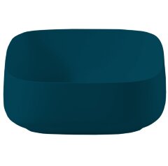 Раковина Artceram Cognac Quadro накладная без отверстий цвет Green petrolio COL007 42 00