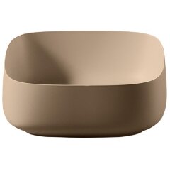 Раковина Artceram Cognac Quadro накладная без отверстий цвет Brown tortora COL007 40 00