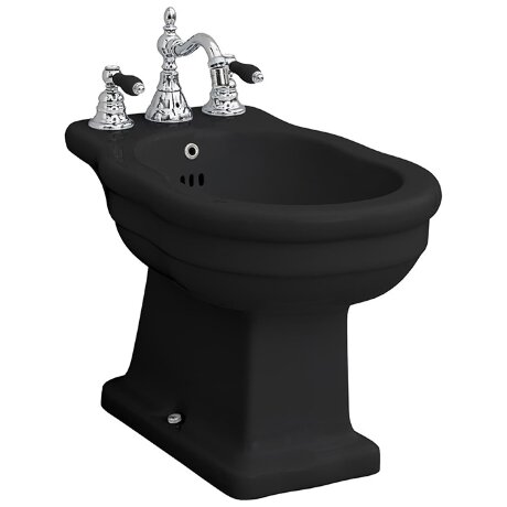 Биде Artceram Hermitage напольное с одним отверстием цвет черный HEB002 03 00