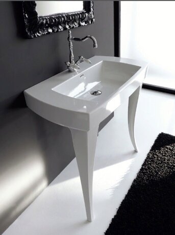 Раковина Artceram Jazz на ножки с одним отверстием цвет белый JZL001 01 00