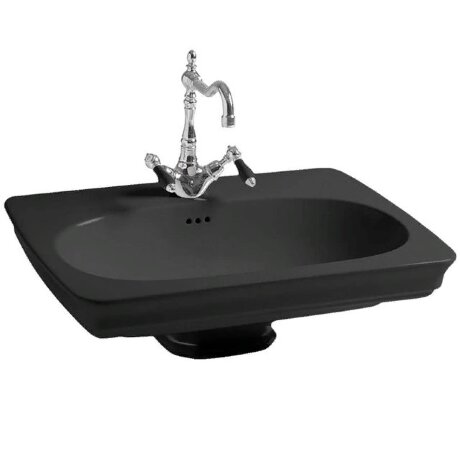 Раковина Artceram Civitas с пьедесталом с одним отверстием цвет черный CIL001 03 00