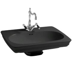 Раковина Artceram Civitas с пьедесталом с одним отверстием цвет черный CIL001 03 00