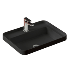 Раковина Artceram Fuori Scala встраиваемая сверху/накладная на консоль с одним отверстием цвет черный матовый TFL034 17 00