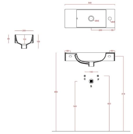 Раковина Artceram Washbasins подвесная с одним отверстием перелив белый LML002 01 00