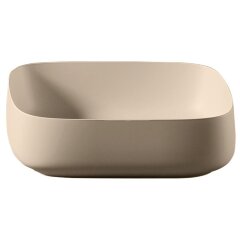 Раковина Artceram Cognac Quadro накладная без отверстий цвет Brown matera COL008 41 00