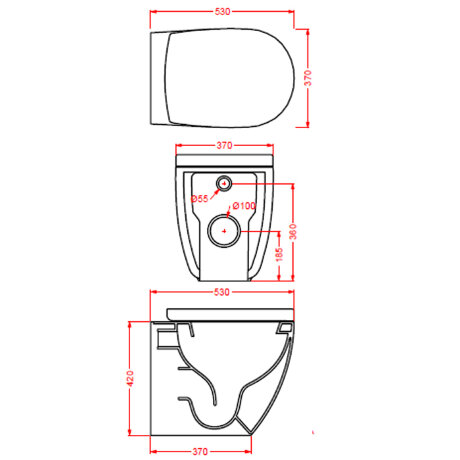 Унитаз Artceram File 2.0 приставной безободковый цвет cocoa FLV005 39 00