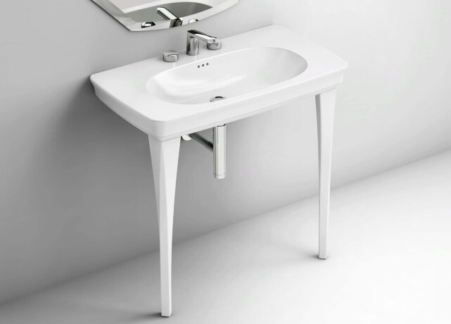Раковина Artceram Civitas на консоль/ножки с одним отверстием цвет белый CIL002 01 00