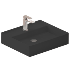 Раковина Artceram Scalino подвесная/накладная с одним отверстием цвет черный матовый SCL007 17 00